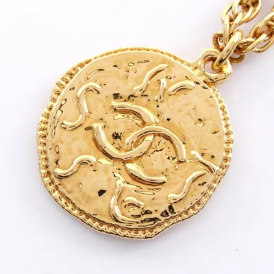 Pre-owned Chanel Coco Mark Necklace Gold Plated
