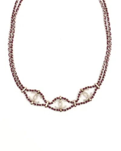 Pre-owned Chanel Coco Mark Necklace In Multi