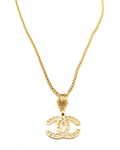 Pre-owned Chanel Coco Mark Necklace In Yellow
