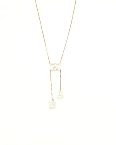 Pre-owned Chanel Coco Mark No.19 No.5 Necklace In Yellow
