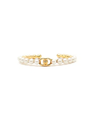 Pre-owned Chanel Coco Mark Pearl Bangle In Multi