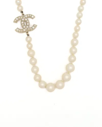 Chanel Coco Mark Pearl Necklace