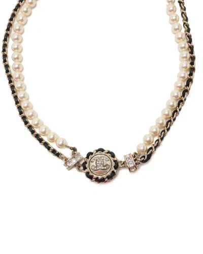Pre-owned Chanel Coco Mark Pearls Choker In Multicolour
