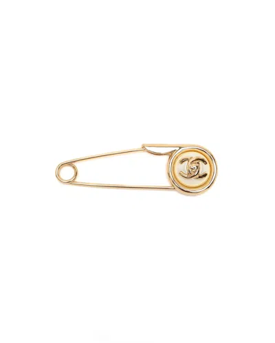 Chanel Coco Mark Pin Brooch In Gold