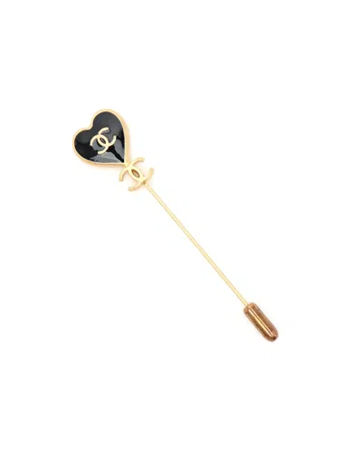 Pre-owned Chanel Coco Mark Pin Brooch In Multi