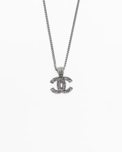 Pre-owned Chanel Coco Mark Plain Print Necklace