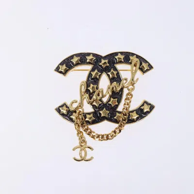 Pre-owned Chanel Coco Mark Plated Brooch Jewelry () In Gold