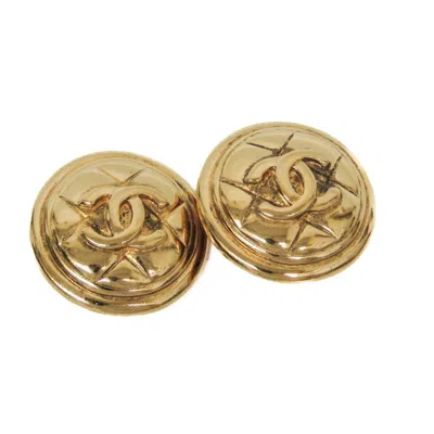 Pre-owned Chanel Coco Mark Plated Earring Jewelry () In Gold