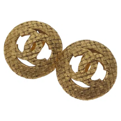 Pre-owned Chanel Coco Mark Plated Earring Jewelry () In Gold