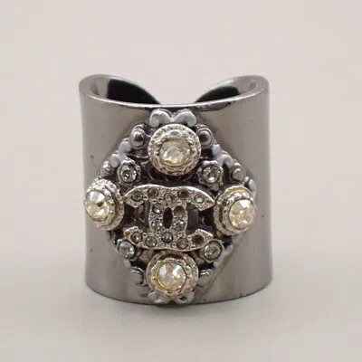 Pre-owned Chanel Coco Mark Plated Ring Jewelry () In Silver