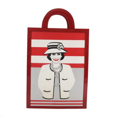 Pre-owned Chanel Coco Mark Red Leather Tote Bag ()