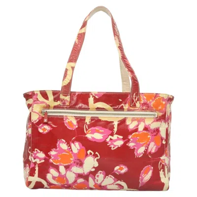 Pre-owned Chanel Coco Mark Red Patent Leather Tote Bag ()