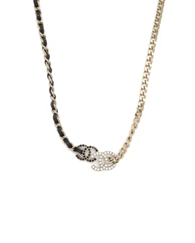 Pre-owned Chanel Coco Mark Rhinestone Choker In Multi
