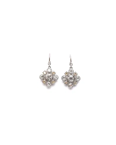 Pre-owned Chanel Coco Mark Rhinestone Earrings In Multi