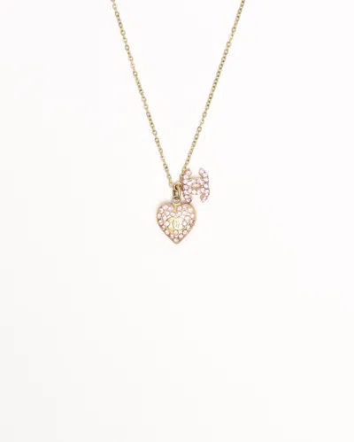 Pre-owned Chanel Coco Mark Rhinestone Necklace