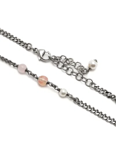 Pre-owned Chanel Coco Mark Rhinestone Necklace In Multi