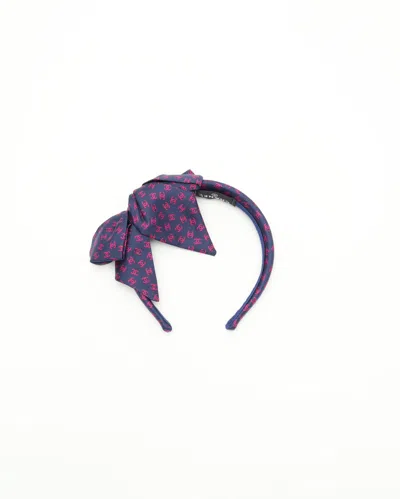 Pre-owned Chanel Coco Mark Ribbon Silk Headband