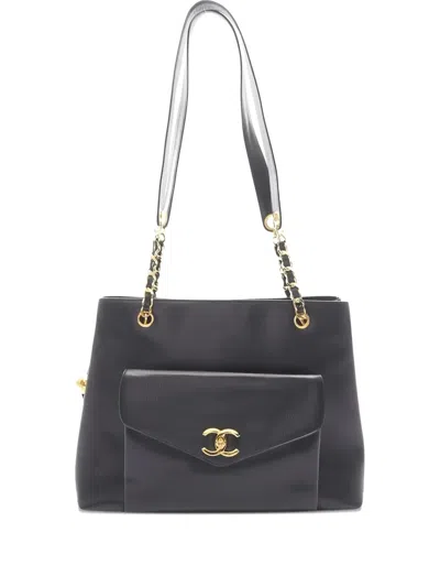 Pre-owned Chanel Coco Mark Shoulder Bag In Black