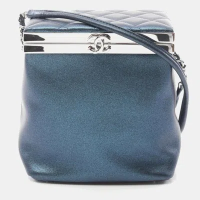 Pre-owned Chanel Coco Mark Shoulder Bag Leather Green