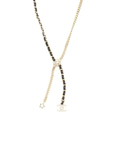 Pre-owned Chanel Coco Mark, Star, Clover Rhinestone Necklace In Multi