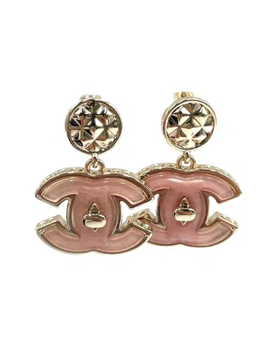Chanel Coco Mark Swing Earrings (authentic Pre-loved) In Pink