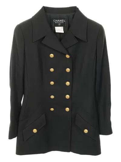 Pre-owned Chanel Coco Mark Tailored Jacket In Gray