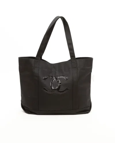 Chanel Coco Mark Tote Bag In Black