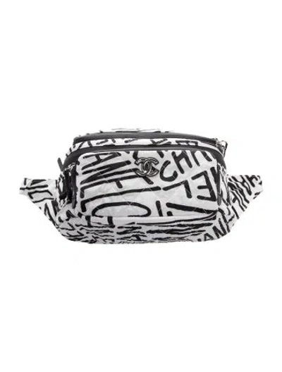 Pre-owned Chanel Coco Neige Printed Backpack In White