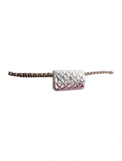 Pre-owned Chanel Coco Punk Clutch W/ Chain In Multi