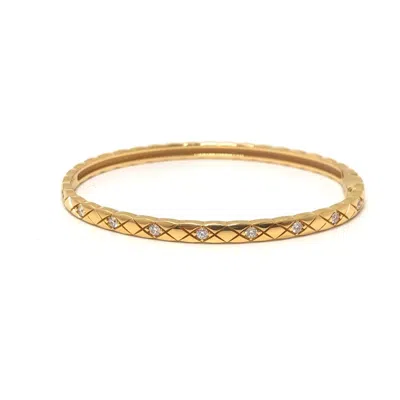 Pre-owned Chanel Coco Yellow Gold (18k) Charm Bracelet ()