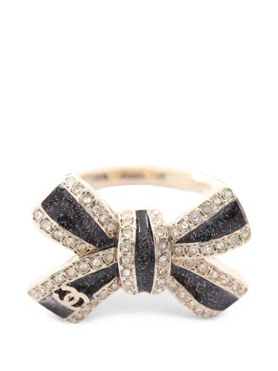 Pre-owned Chanel Coco-mark Ring In Gold