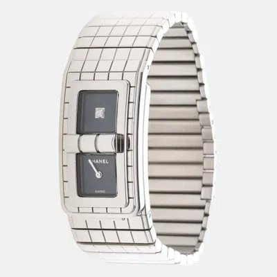 Pre-owned Chanel Code Coco H5144 Quartz Black Diamonds Stainless Steel Women's Wristwatch 38mm