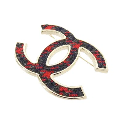 Pre-owned Chanel Color Brooch () In Red
