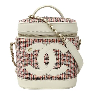 Pre-owned Chanel Color Tweed Leather Shoulder Bag () In Multi