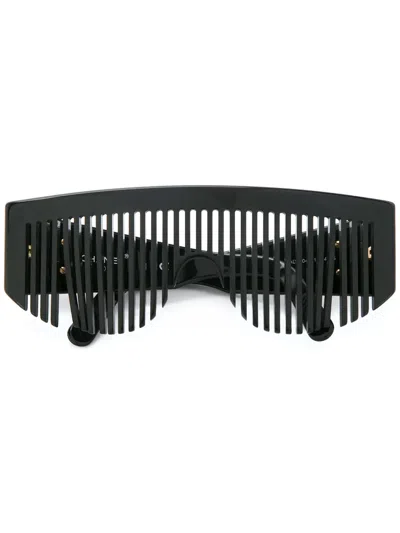 Pre-owned Chanel Comb Sunglasses In Black