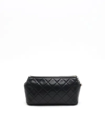 Pre-owned Chanel Cosmetic Pouch In Black