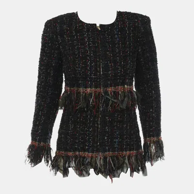 Pre-owned Chanel Cosmopolite Tweed Jacket In Black