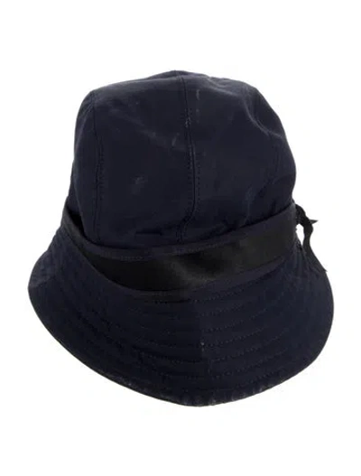 Pre-owned Chanel Cotton Bucket Hat In Blue