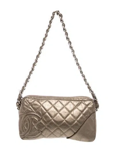 Pre-owned Chanel Cotton Club Pochette In Metallic