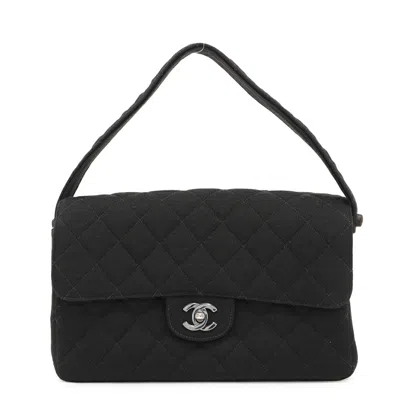 Pre-owned Chanel Cotton Handbag () In Black
