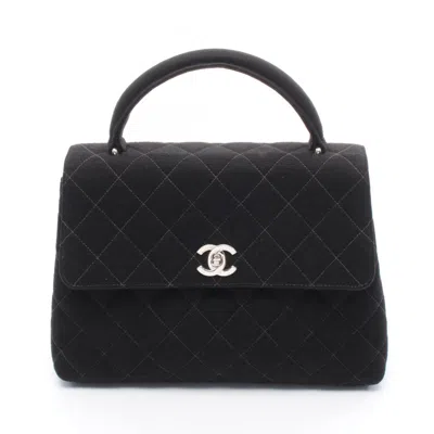 Pre-owned Chanel Cotton Handbag () In Black