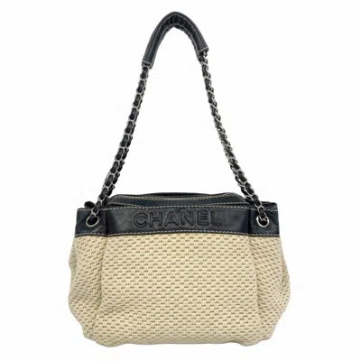 Pre-owned Chanel Cotton Leather Shoulder Bag () In Multi
