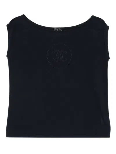 Pre-owned Chanel Cotton Top In Blue
