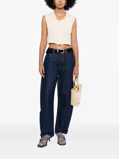 Pre-owned Chanel Cropped Collared Vest In Neutrals