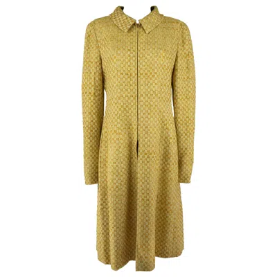 Pre-owned Chanel Cruise 2001 Tweed Coat In Brown