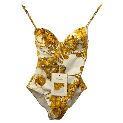 Pre-owned Chanel Cruise 2018 Paris Athènes Greek Collection One Piece Swimming Suit In Brown