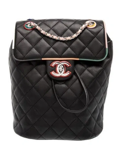 Pre-owned Chanel Cuba Color Urban Spirit Backpack W/tags In Black