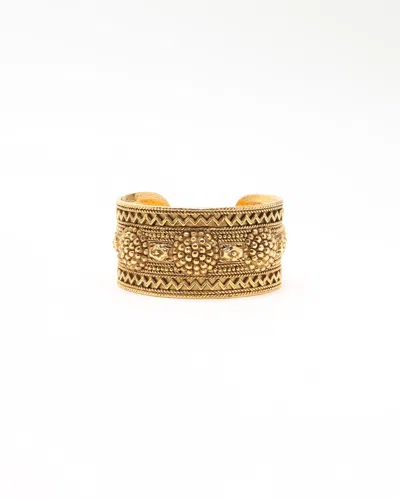 Pre-owned Chanel Cuff Bracelet In Gold