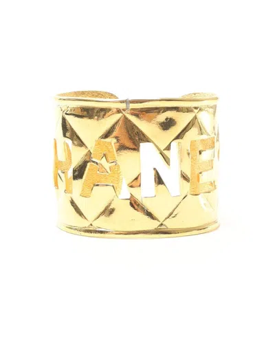 Chanel Cuff Bracelet In Gold