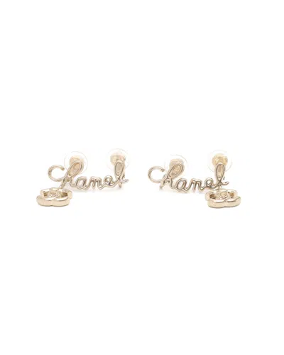Pre-owned Chanel Cuff Earrings In Gold
